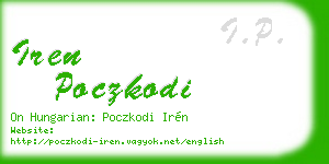 iren poczkodi business card